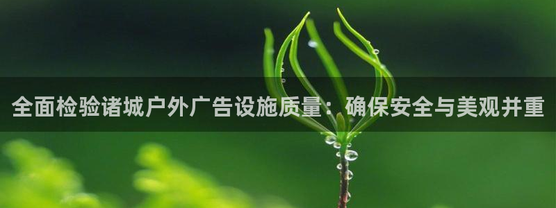 杏宇平台总代理：全面检验诸城户外广告设施质量：确保安全与美观并重